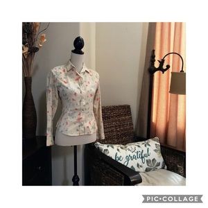 Gap Patterned Button-Down Collard Shirt